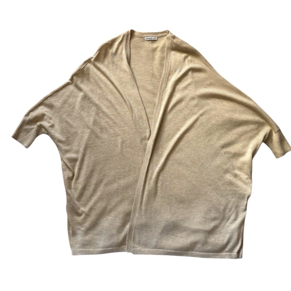 🤍🤍JACQUELINE de YONG Cream Knit Poncho Open Sweater with Batwing Sleeves